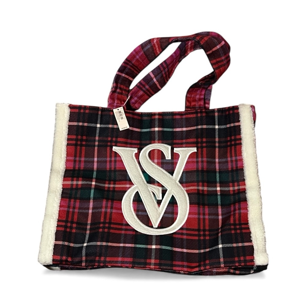 Victoria's Secret Red Plaid Tote Bag